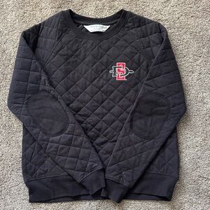 SDSU Boxercraft Black Quilted Crewneck Jacket